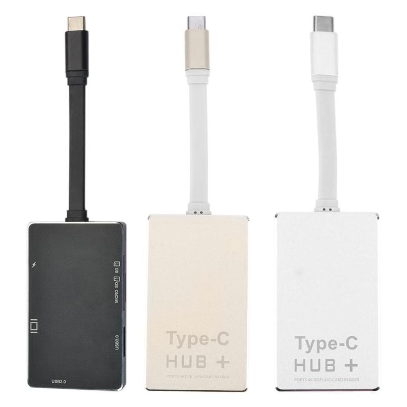 7 in 1 USB-C Hub with Type C Power Charging 4K HDMI Video Display SD/HC/TF Card Reader USB 3.0 HUB for MacBook Pro - ebowsos