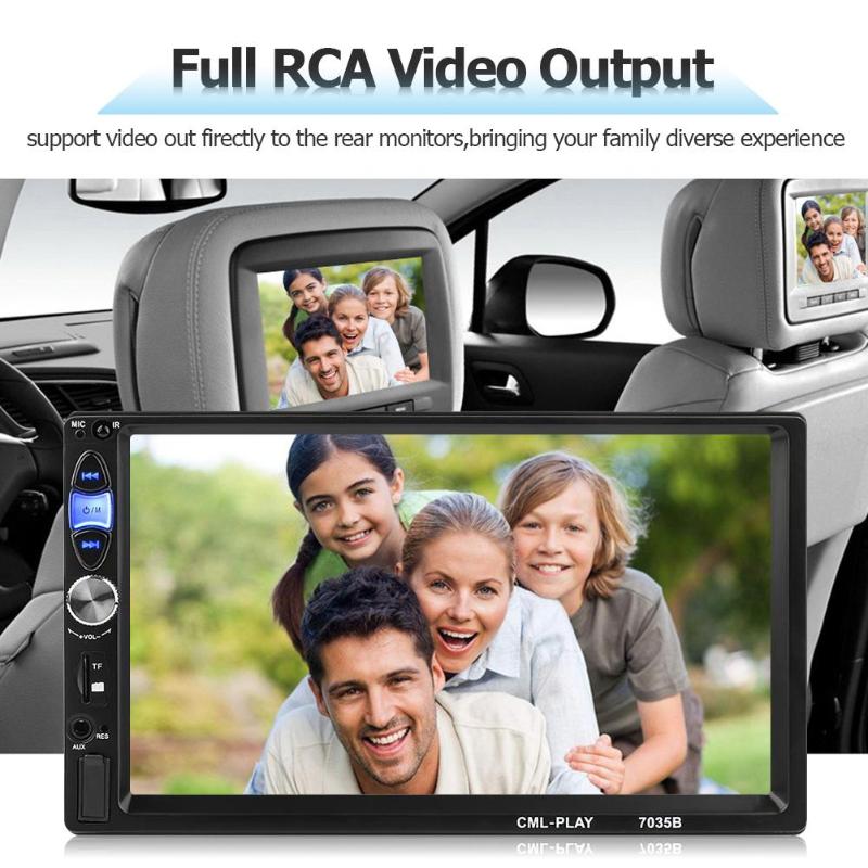 7035B 7 inch 2DIN Car Stereo MP5 Player 3D Dynamic UI FM Radio Bluetooth USB AUX with Remote Control Rear View Camera Drop Ship - ebowsos