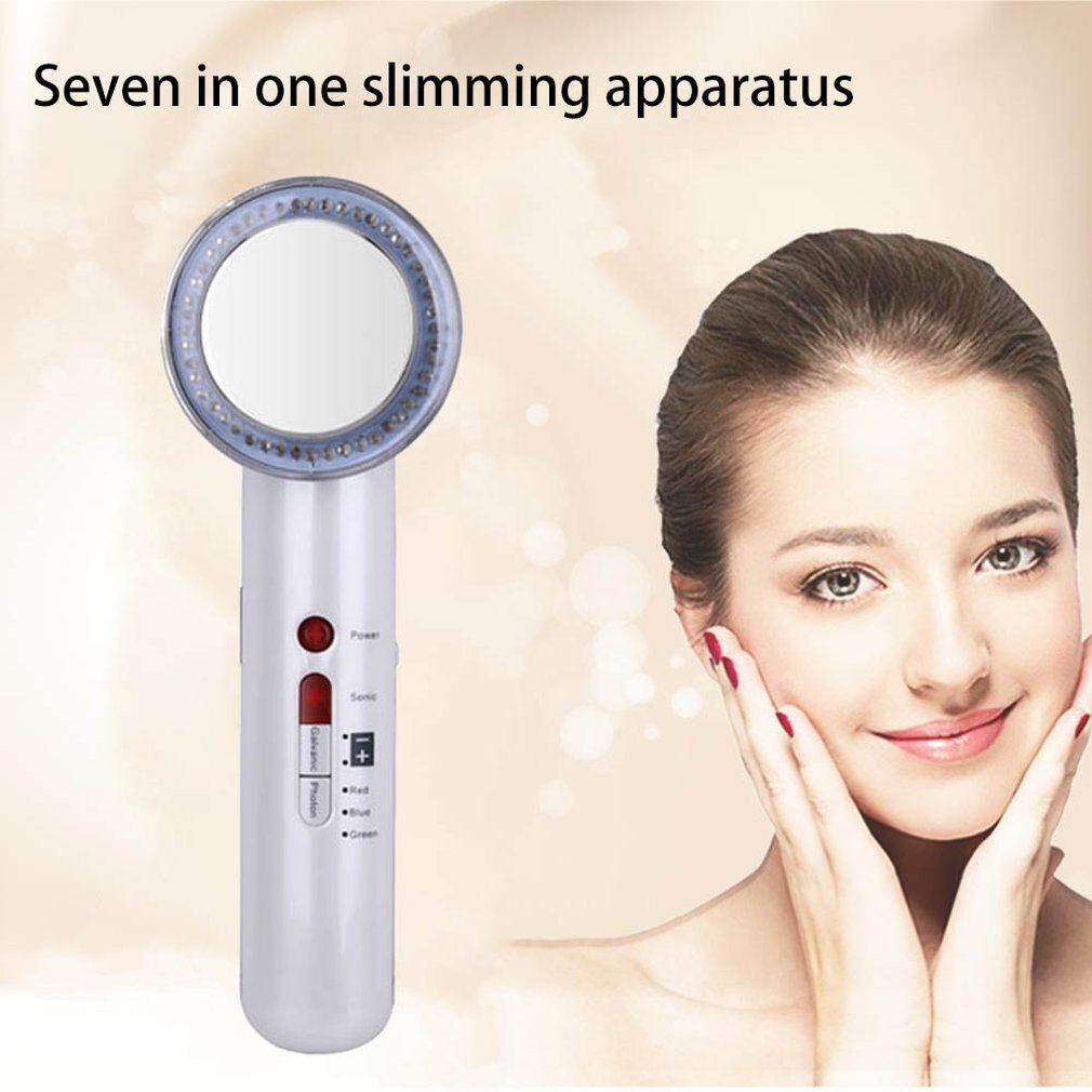 7in 1 Ultrasonic Slimming Device Far-infrared Massage Therapy Body-shaping Fat-reducing Beauty Device Skin - ebowsos
