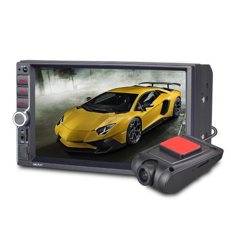 7inch Touch Screen Car Stereo Radio Bluetooth MP5 Player Dual USB AUX+USB Car Driving Recorder Rear View Camera High Quality DVR - ebowsos