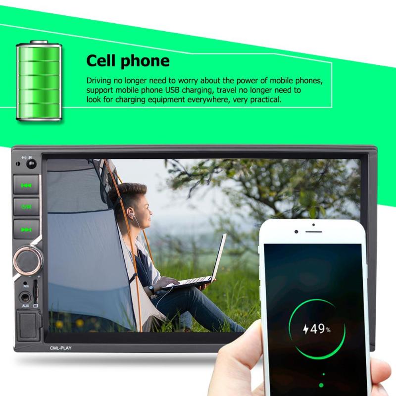 7inch Touch Screen Car Stereo Radio Bluetooth MP5 Player Dual USB AUX+USB Car Driving Recorder Rear View Camera High Quality DVR - ebowsos