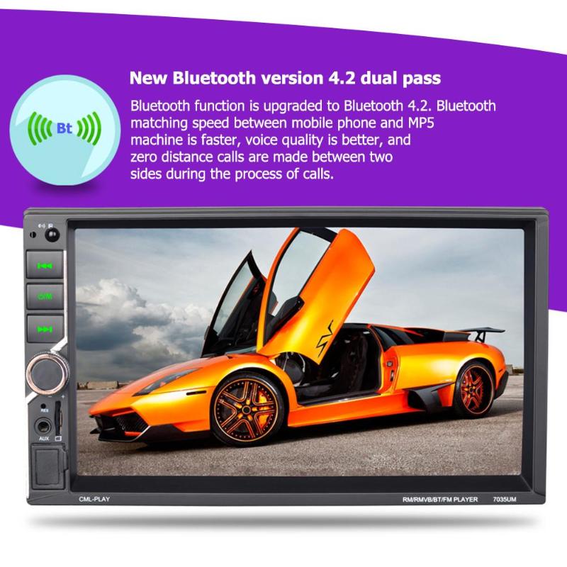 7inch Touch Screen Car Stereo Radio Bluetooth MP5 Player Dual USB AUX+USB Car Driving Recorder Rear View Camera High Quality DVR - ebowsos