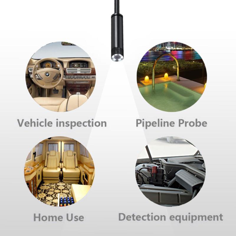 7mm 6LED Waterproof WiFI Borescope Inspection Endoscope Snake Tube Camera Compatible With iOS/Android/Windows Built-in Battery - ebowsos