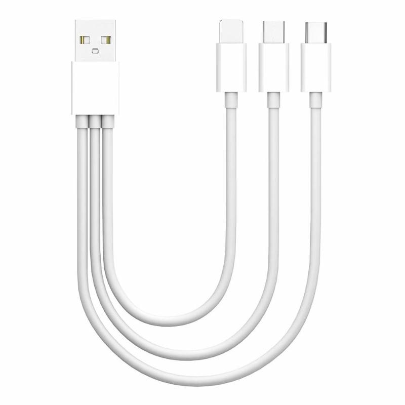 8 Pin Fast Charging Data 3 in 1 USB Cable Type C Micro USB Transfer Cable Wire Cord for iPhone Android Converter Adapter Hot - ebowsos