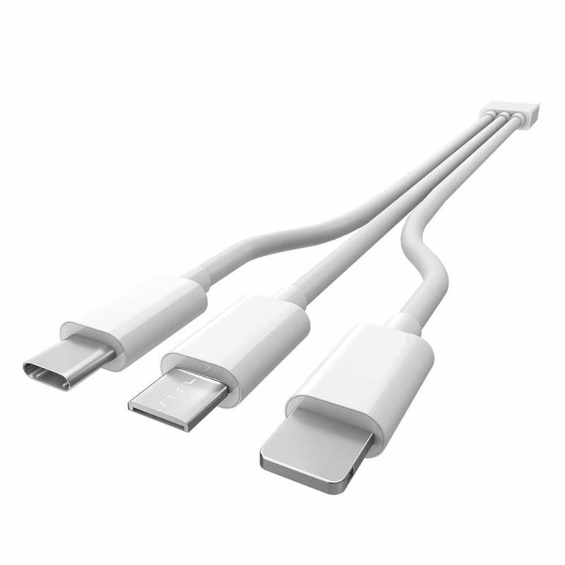 8 Pin Fast Charging Data 3 in 1 USB Cable Type C Micro USB Transfer Cable Wire Cord for iPhone Android Converter Adapter Hot - ebowsos