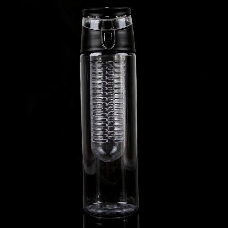 800ML Sports Lemon Juice Flip Lid Fruit Infuser Infusing Water BottleX1 - ebowsos