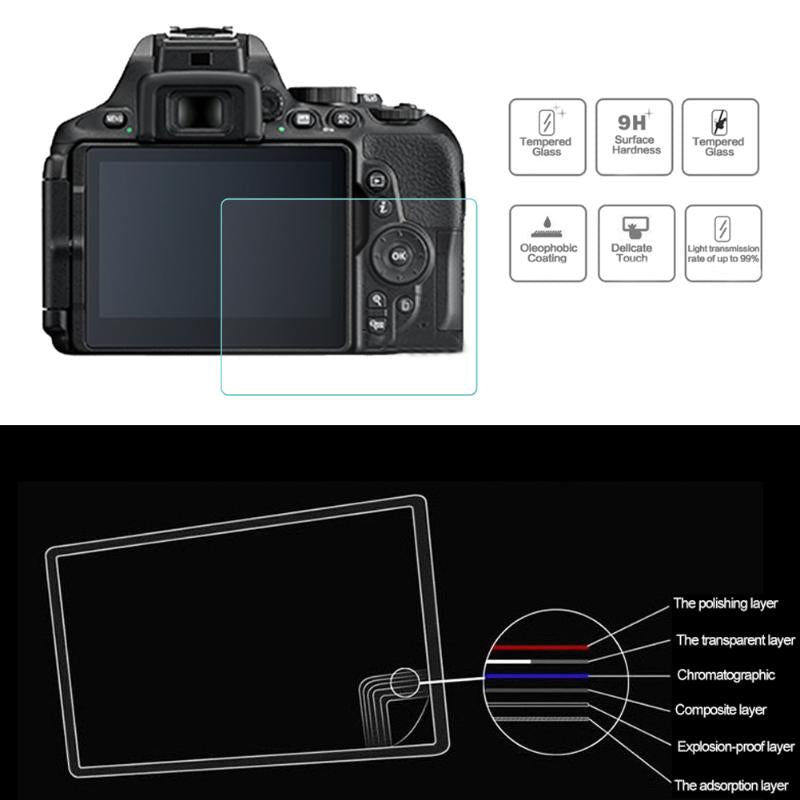 8H 0.55mm LCD Screen Protector Anti-scratch Tempered Glass Protective Cover  Camera LCD Film for Nikon D5600/ for Canon 60D Hot - ebowsos