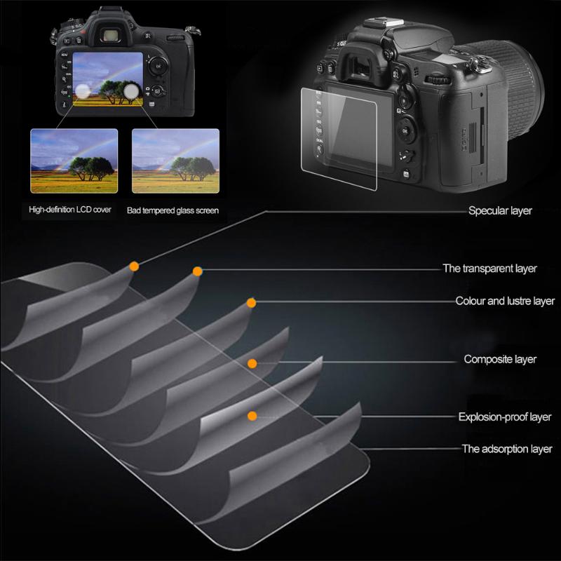 8H 0.55mm LCD Screen Protector Anti-scratch Tempered Glass Protective Cover  Camera LCD Film for Nikon D5600/ for Canon 60D Hot - ebowsos