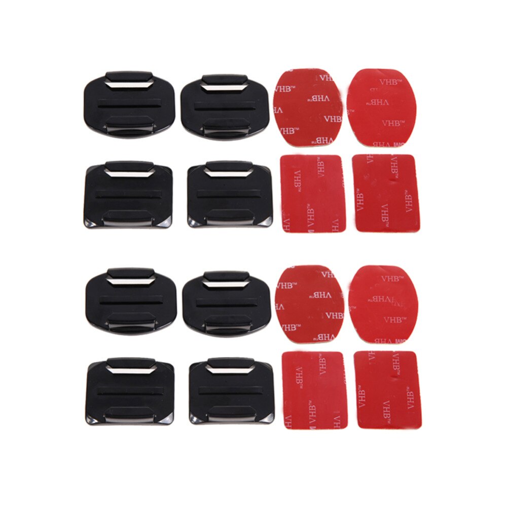8Pcs Flat Curved Adhesive Mount Helmet Accessories For Gopro Hero 1/2/3 /3+ Kit - ebowsos