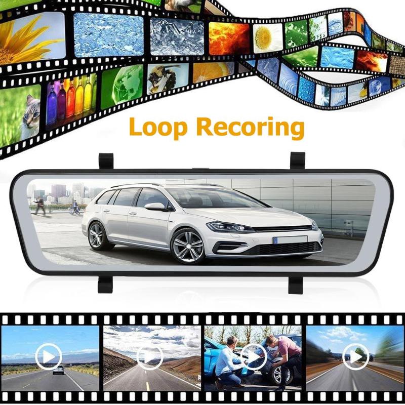 9.66 Inch 4G Android 8.1 Car Rearview Mirror DVR Camera GPS Navi Dash Cam Double lens G-sensor/Bluetooth/WiFi /ADAS Function Hot - ebowsos