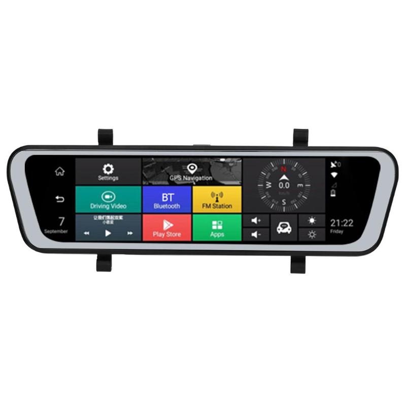 9.66 Inch 4G Android 8.1 Car Rearview Mirror DVR Camera GPS Navi Dash Cam Double lens G-sensor/Bluetooth/WiFi /ADAS Function Hot - ebowsos