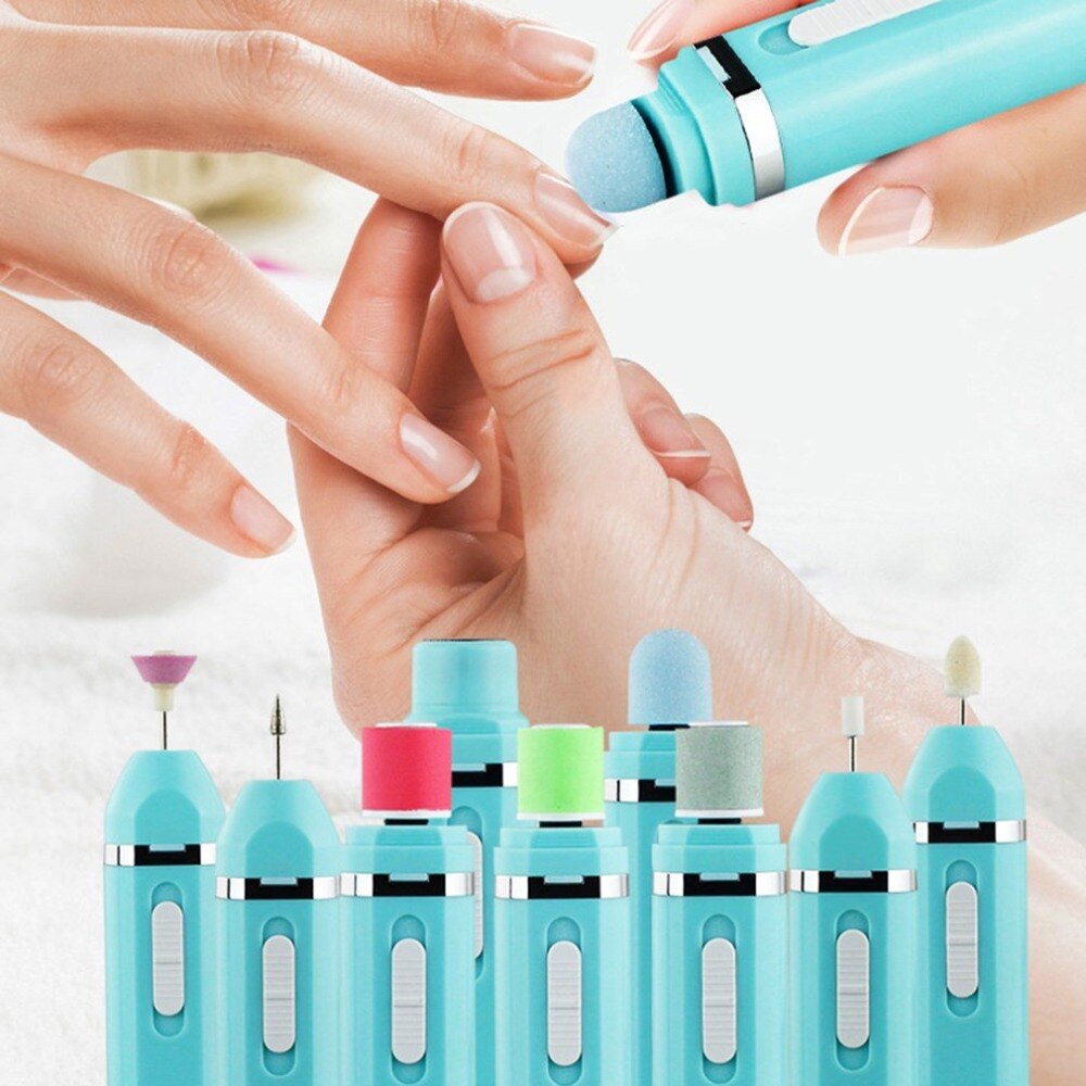 9 In 1 Multifunctional Portable Electric Nail Tips Grinding Manicure Machine Manicure Tools Electric Shavers Hair Remover nails - ebowsos