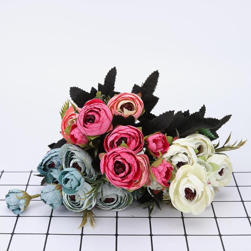 9 Peonies European Silk Rose Artificial Flowers Practical Shooting Props Home Decoration Creative and Unique Projects Decor - ebowsos