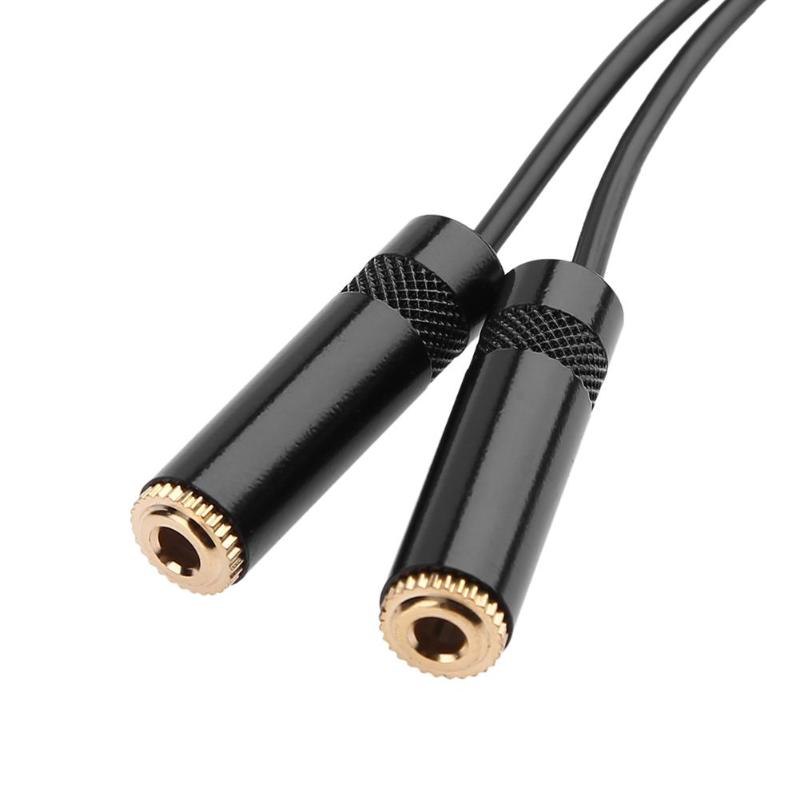 90 Degree 3.5mm Male to Dual 3.5mm Female 0.2m/0.65ft Audio Splitter Cable Fully Shielded High Definition Cable High Quality - ebowsos