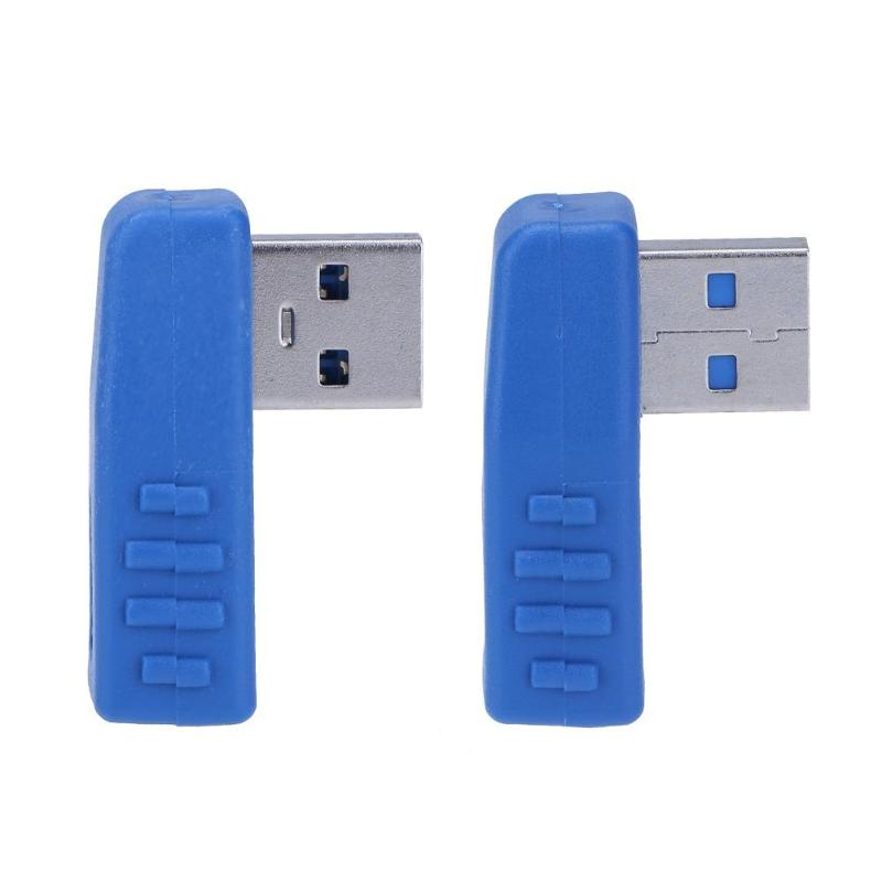 90 Degree USB3.0 Male to USB3.0 Female Right left direction Adapter Wire Extender Connector adaptor - ebowsos