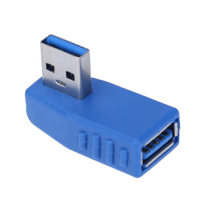 90 Degree USB3.0 Male to USB3.0 Female Right left direction Adapter Wire Extender Connector adaptor - ebowsos
