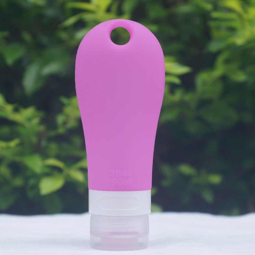 90ml Portable Mini Silicone Refillable Bottle creams Makeup Product Travel Tubes Lotion Points Absolutely Shampoo Container - ebowsos