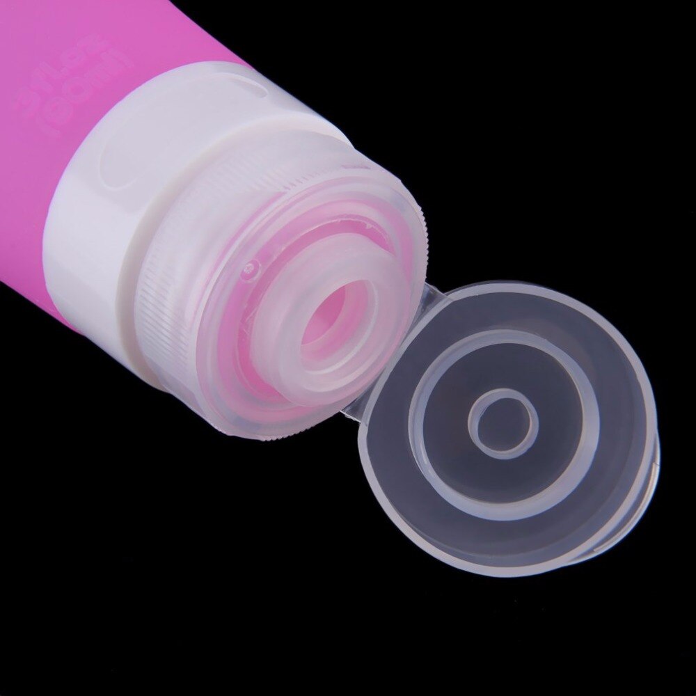 90ml Portable Mini Silicone Refillable Bottle creams Makeup Product Travel Tubes Lotion Points Absolutely Shampoo Container - ebowsos