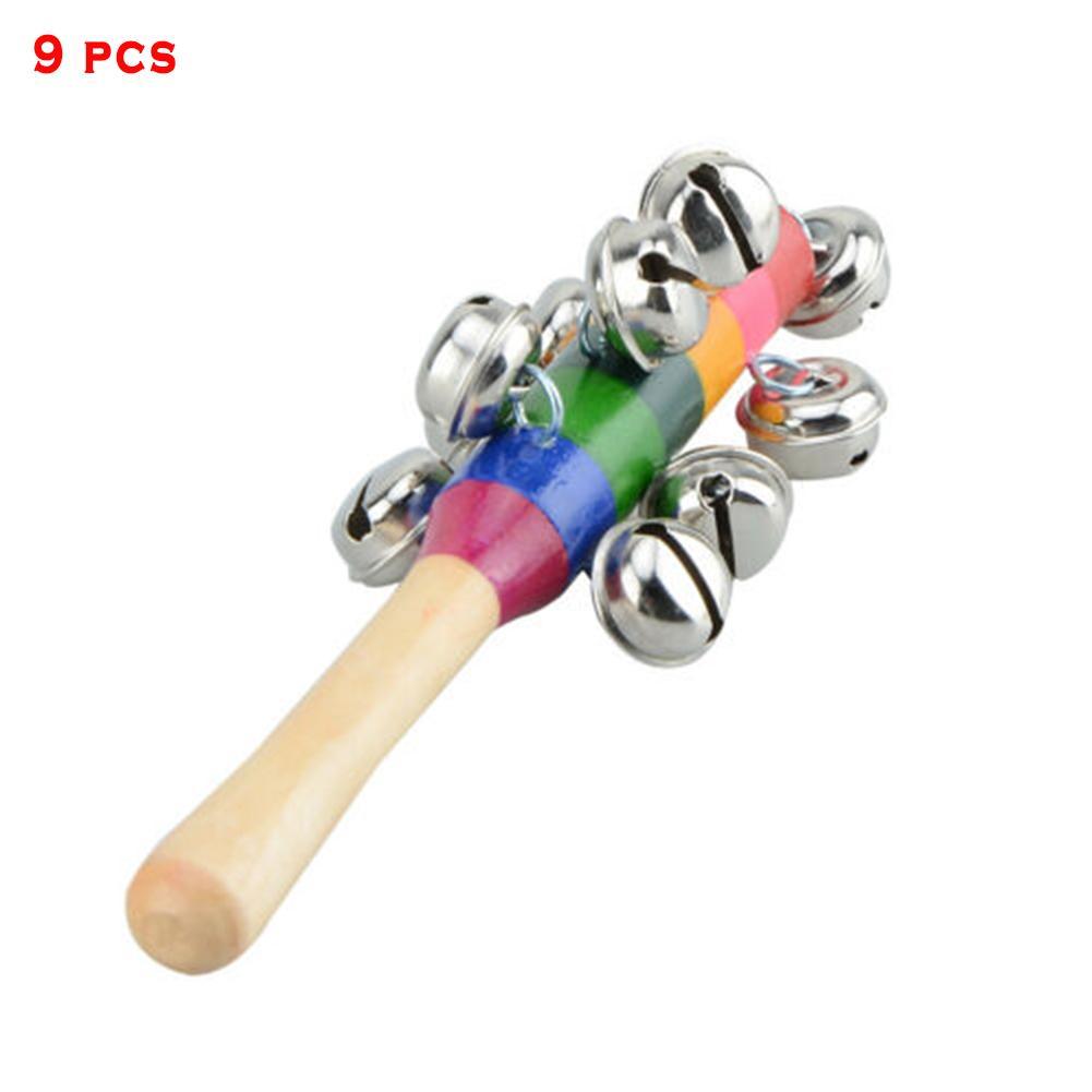 9pc Percussion Wooden Toddlers Set Children Instruments Music Band Kit Toys Baby Musical Instruments-ebowsos