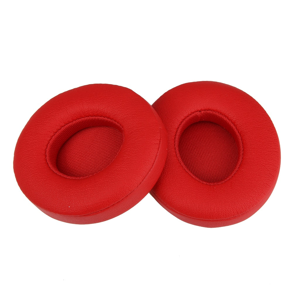 A Pair Red Replacement Ear Pads Ear Cushions For By Dr. Dre Solo 2.0 Solo2 Wireless Headphones Earpads - ebowsos