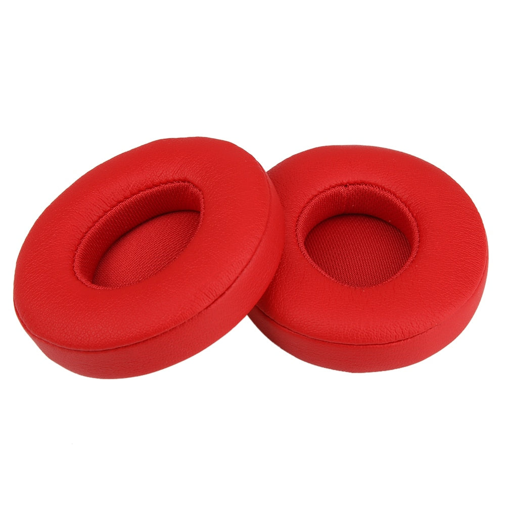 A Pair Red Replacement Ear Pads Ear Cushions For By Dr. Dre Solo 2.0 Solo2 Wireless Headphones Earpads - ebowsos