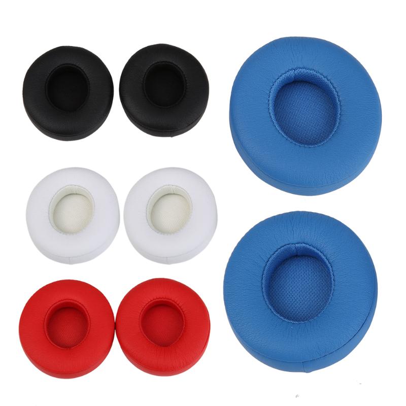 A Pair Replacement  Ear Pad Pads Cushion Earpads for Dr Dre Solo2 Solo 2.0 Wired Headphone headset earphone accesorry - ebowsos