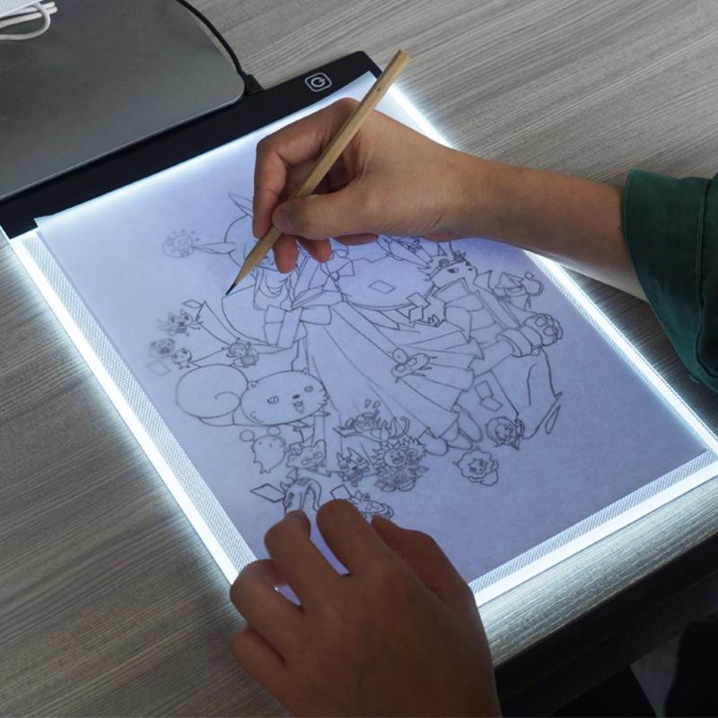 A4 Digital Tablets A4 LED Graphic Artist Thin Art Stencil Drawing Board Light Box Tracing Table Pad Drawing Graphic Tablets - ebowsos