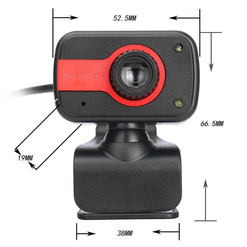 A7250B Rotatable USB Webcam HD 480P PC Camera with Absorption Microphone MIC for Android TV Computer High Quality Webcams - ebowsos