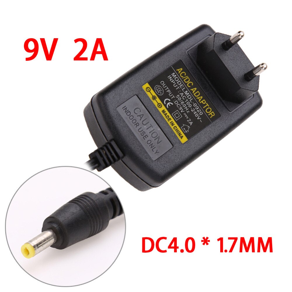 AC Plug standard EU UK US AC to DC 4.0mmx1.7mm 9V 2A Switching Power Supply Adapter 1M Cable Length New - ebowsos