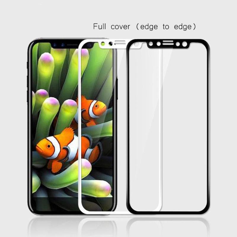 5D 9H Full Coverage Tempered Glass Film For iPhone X 0.33mm Ultra Thin Arc Edge Curved Screen Protector For iPhone X 10 - ebowsos