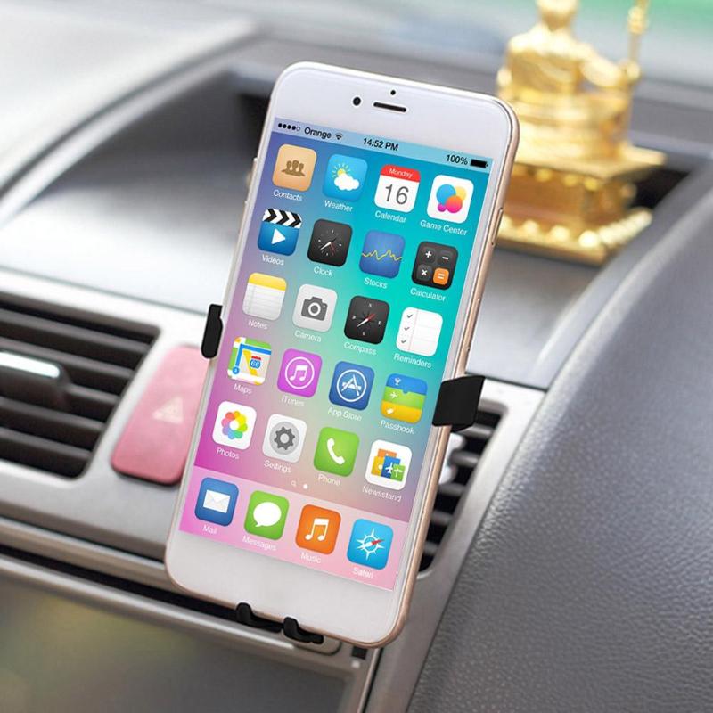 ABS Car Mobile Phone Holder Car Air Vent Mount Smartphone Gravity Stand Support Bracket Holder For iPhone Samsung Xiaomi - ebowsos