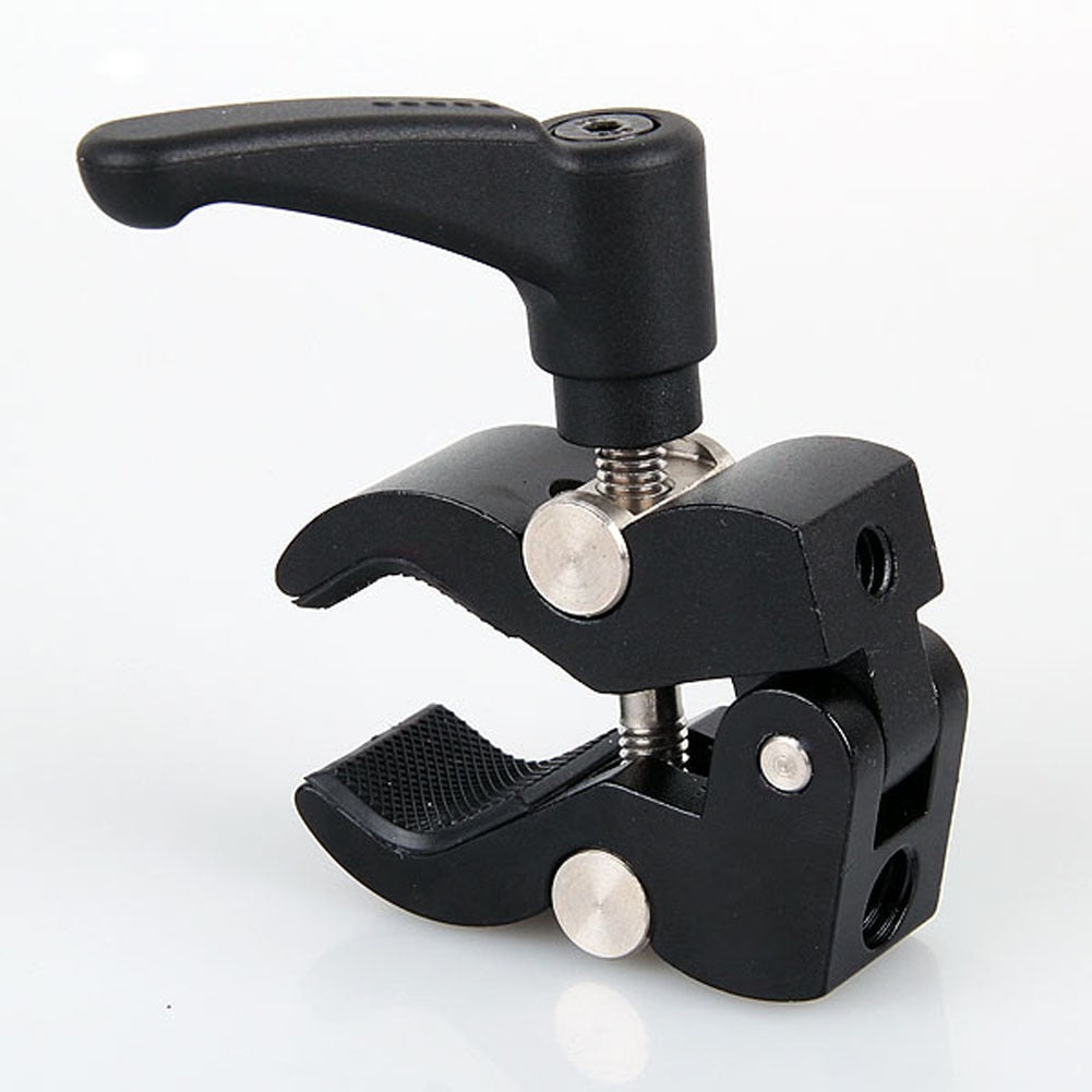 Camera Photography Friction Clip Arm Clamp Holder Mount with Standard Ball Head 1/4 3/8 Screw Camera Flash Holder Bracket - ebowsos