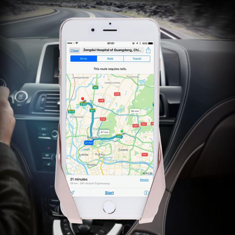 Car Mobile Phone Holder Air Vent Mount Stand Adjustable GPS Bracket Holder for iPhone for Samsung  for 4-6'' Smartphone - ebowsos