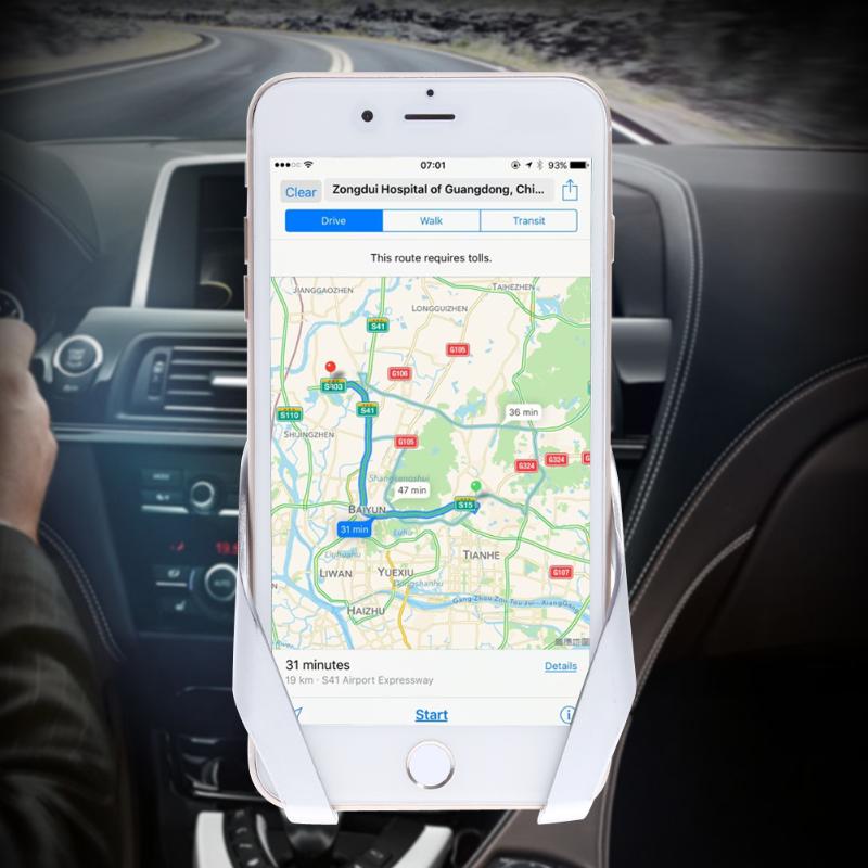 Car Mobile Phone Holder Air Vent Mount Stand Adjustable GPS Bracket Holder for iPhone for Samsung  for 4-6'' Smartphone - ebowsos