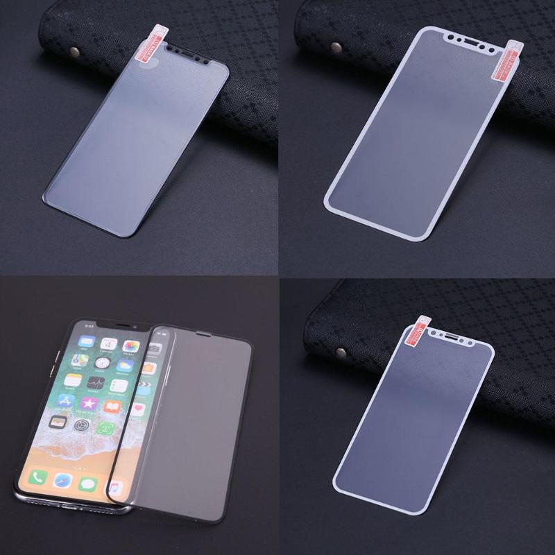 Carbon Fiber Full Screen Cover Tempered Glass Film For iPhone X Soft Hard Edge Screen Protector Cover Film For iPhoneX 10 - ebowsos