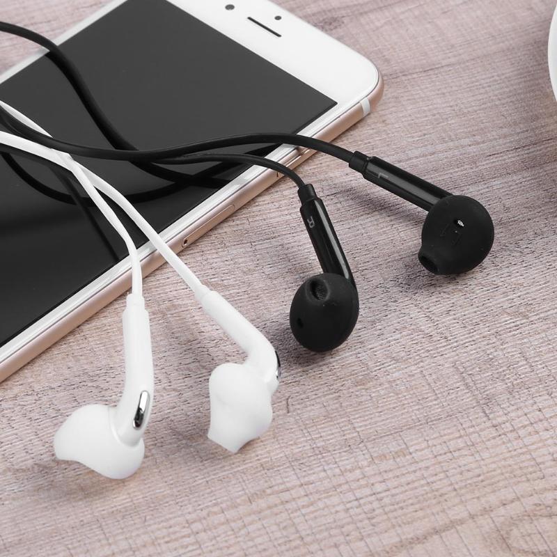 Flat 3.5mm Aux Wired Earphone Earpiece In Ear Earbuds Headset Headphone for Samsung S6 Note4 Android Smart Phone Hot Sale - ebowsos