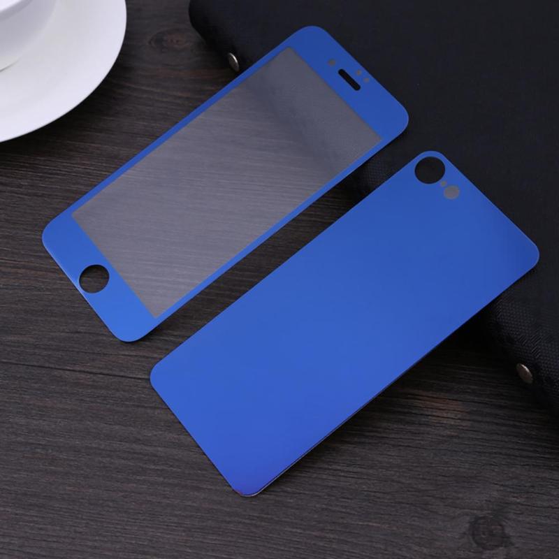 Front + Rear Electroplated Tempered Glass For iPhone 8 3D Full Cover Screen Protector Film For iphone 8 Glass Film - ebowsos