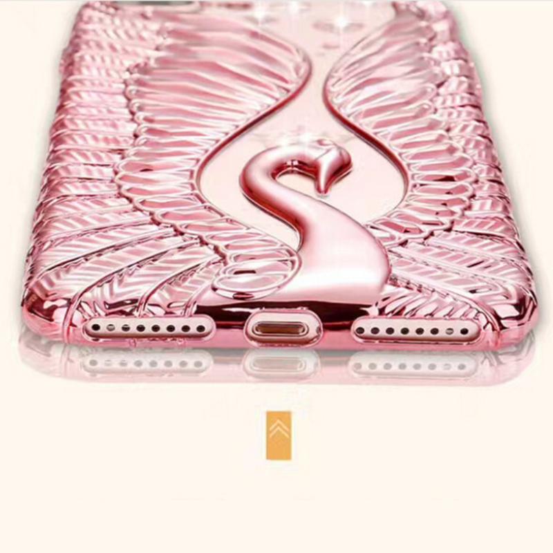 Glitter Diamond Cover Case For iPhone 7 Luxury Relief Embossed Rhinestone Silicone Phone Soft TPU Case For iPhone 7 Coque - ebowsos