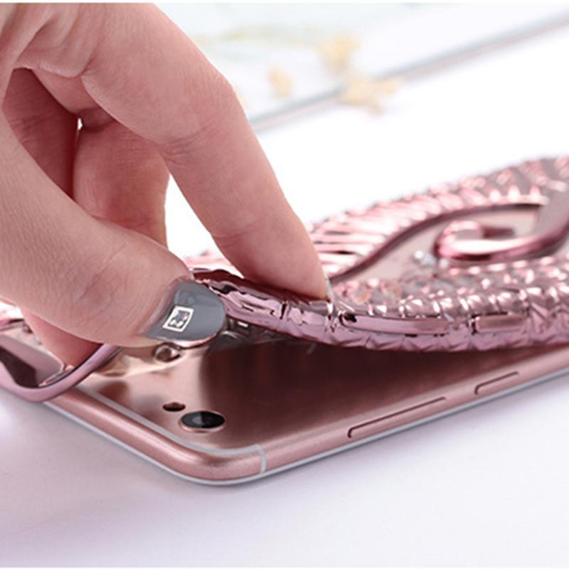 Glitter Diamond Cover Case For iPhone 7 Luxury Relief Embossed Rhinestone Silicone Phone Soft TPU Case For iPhone 7 Coque - ebowsos