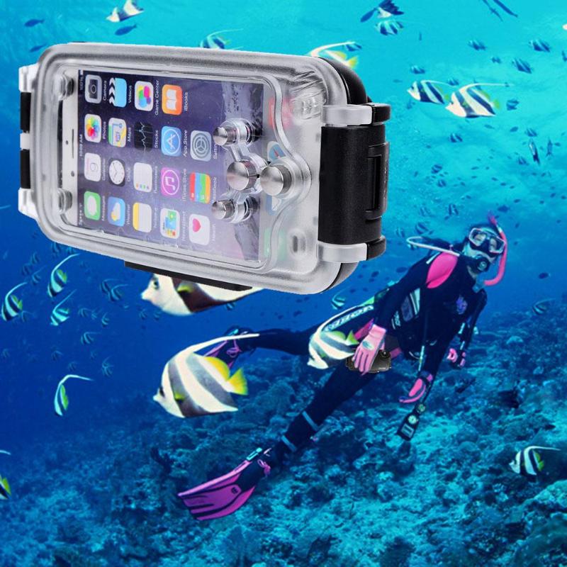 IPX8 Underwater 40M/130FT Diving Phone Photography Waterproof Case For iPhone 6 6s Full Sealed Cover Explosion-proof Case - ebowsos