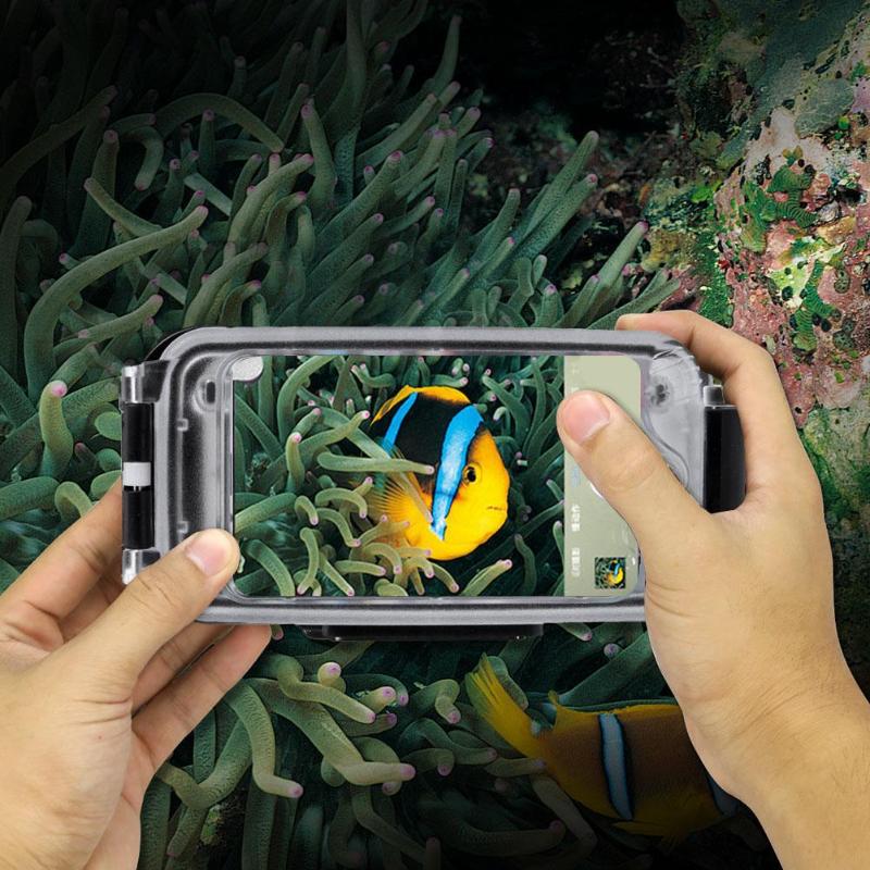 IPX8 Underwater 40M/130FT Diving Phone Photography Waterproof Case For iPhone 6 6s Full Sealed Cover Explosion-proof Case - ebowsos