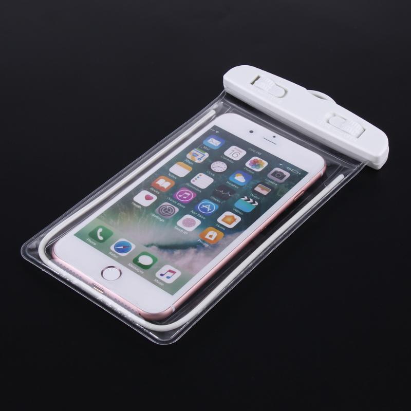 Luminous Edge Waterproof Bags Case Underwater Phone Touch Screen Protective Pouch Case For iPhone 5s 6 6s 7 8 Samsung S8+ - ebowsos