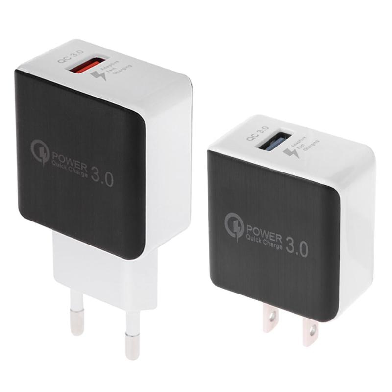QC 3.0 USB Charger 5V 3A Fast Charging Mobile Phone Charger For iPhone Samsung Xiaomi USB Charger EU US Plug - ebowsos