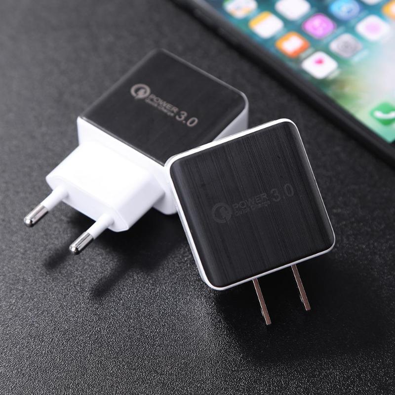 QC 3.0 USB Charger 5V 3A Fast Charging Mobile Phone Charger For iPhone Samsung Xiaomi USB Charger EU US Plug - ebowsos