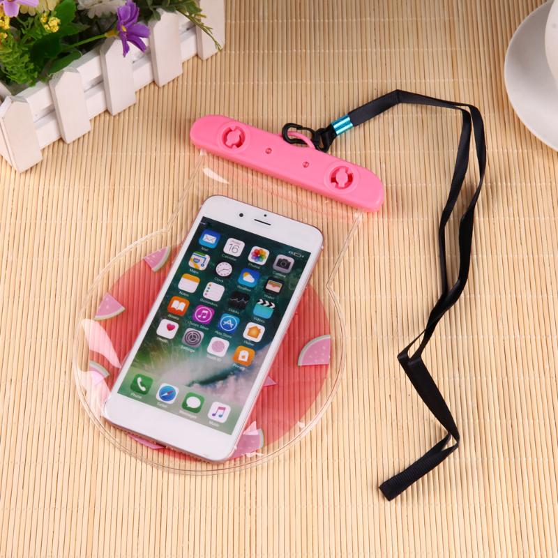 Summer Cute Fruit Theme Waterproof Smartphone Case For iPhone 5s 6 6s 7 8 Plus Diving Swimming Sealing Cover Pouch Bag - ebowsos