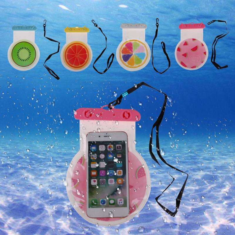 Summer Cute Fruit Theme Waterproof Smartphone Case For iPhone 5s 6 6s 7 8 Plus Diving Swimming Sealing Cover Pouch Bag - ebowsos