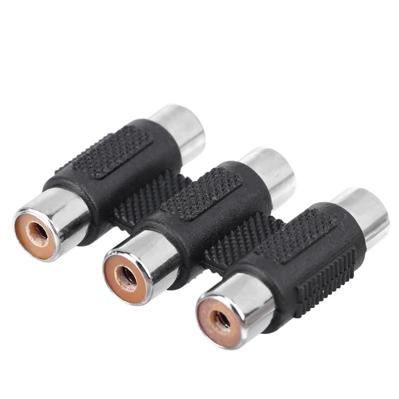 ALLOYSED Audi Video Cable RCA Female to RCA Female Connector AV Cable Plug Jack Adapter for Audio Video DIY Monitor Parts - ebowsos
