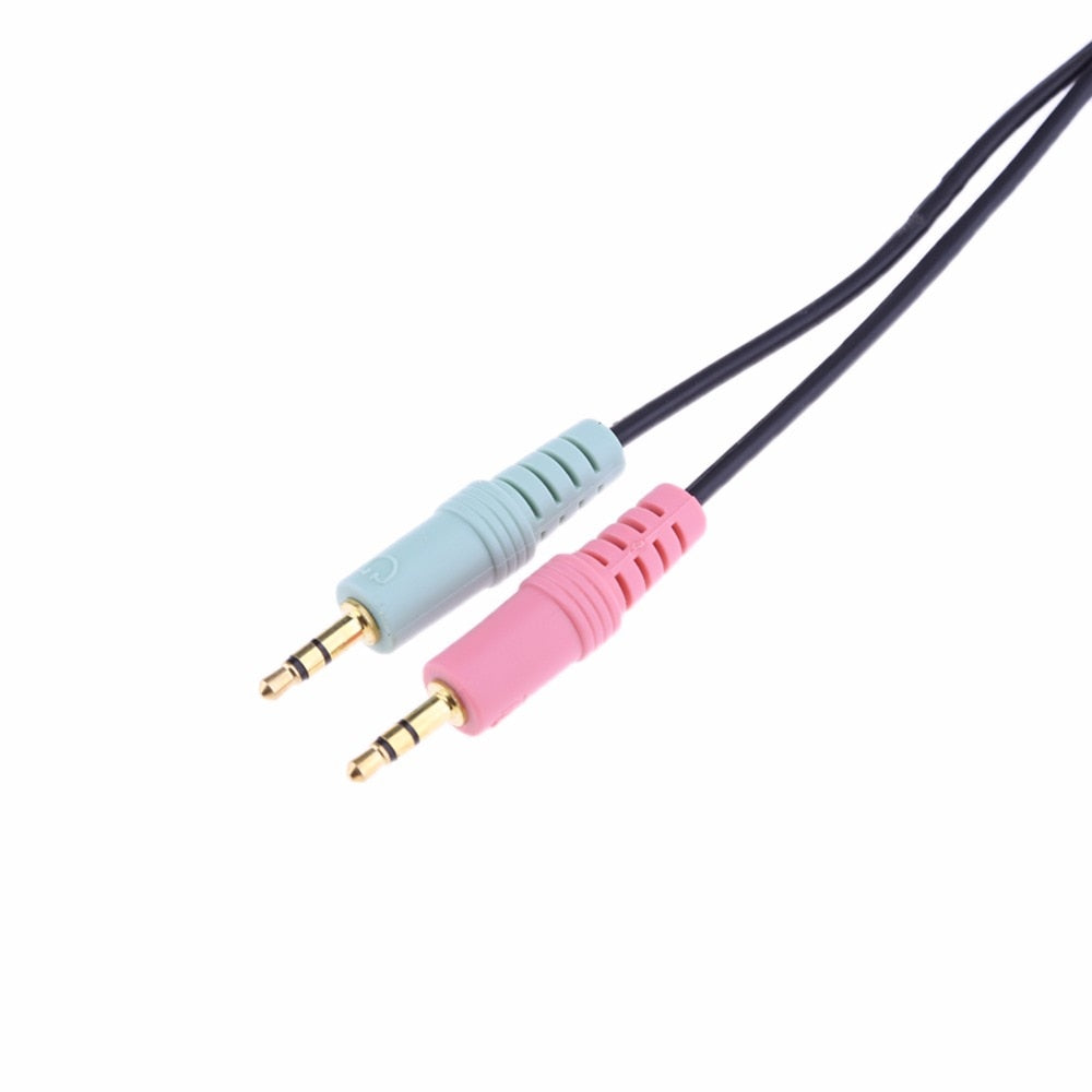 0.15m Audio Adapter Cable One Point Two Audio Cable 3.5 Turn Double Lotus 2RCA Gold-Plated Audio Wire for Audio Device - ebowsos