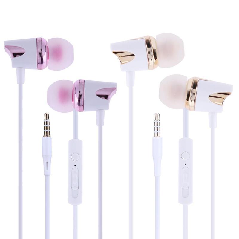 1.2M Wired Fashion Earphone 3.5mm In-ear Wired Bass Stereo Earphone Headset With MIC for iOS Android Phone - ebowsos