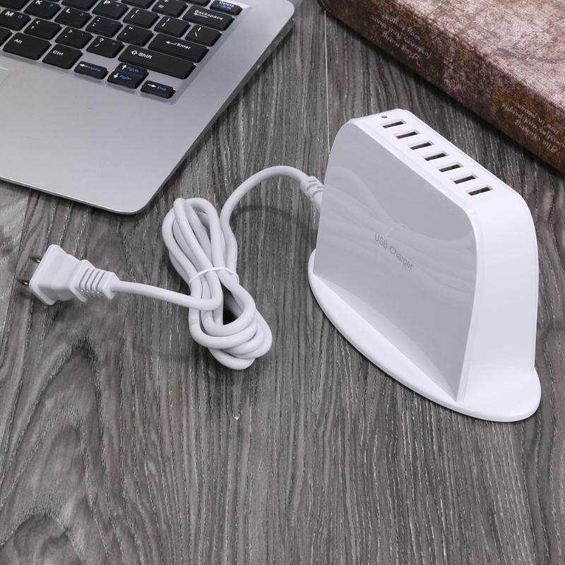 1.5m USB Charger Dock Plug 8A 7 USB Port ABS+PC Material Quick Charging Power Strip Smart Phone Charger Dock - ebowsos